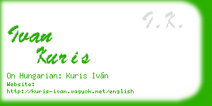 ivan kuris business card